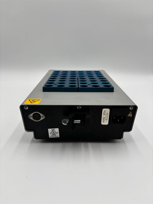 Rear view of the VWR Block Heater showing power input and ventilation