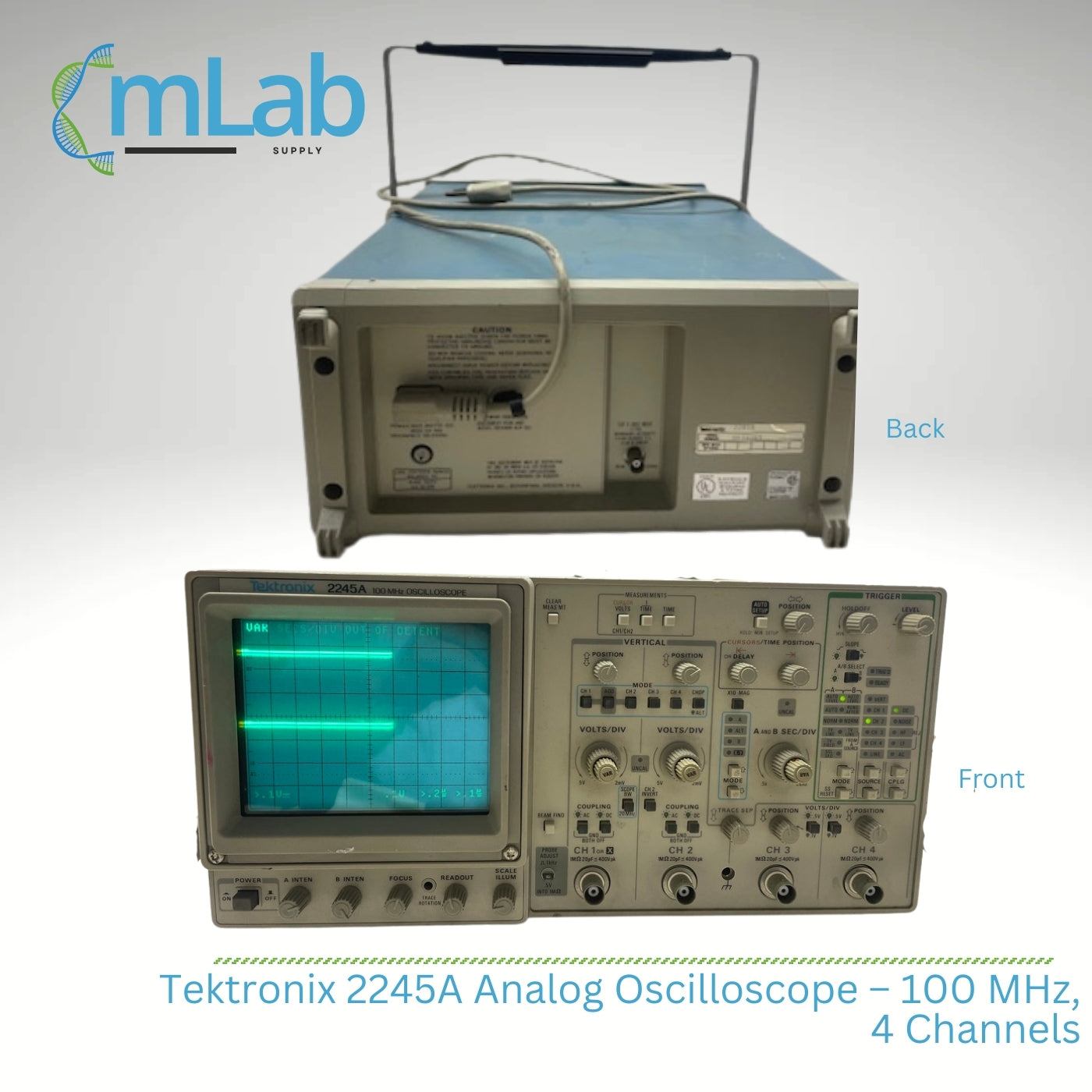Tektronix 2245A Analog Oscilloscope – 100 MHz, 4 Channels