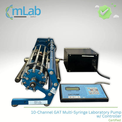 10-Channel GAT Multi-Syringe Laboratory Pump with Controller by mLab Supply on a white background