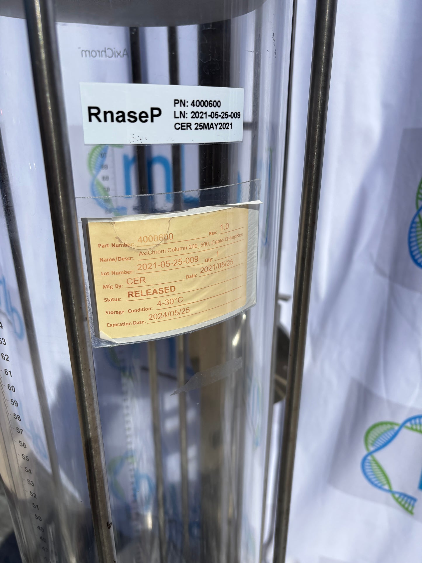 Cytiva (GE Healthcare) BPG 200/500 AxiChrom Chromatography Column – Bioprocess / Protein Purification