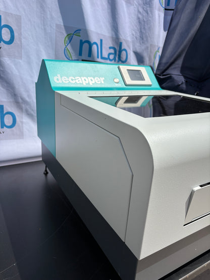 SPT Labtech Benchtop Decapper on laboratory benchtop – ready for high-throughput use Lab Equipment available in San Diego biotech lab