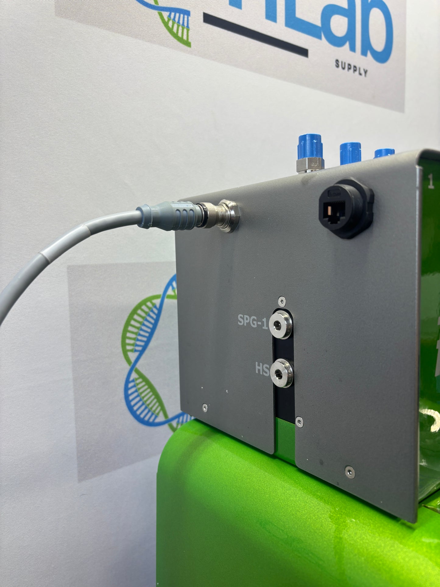 Electronic device with connectors on a white background with 'Opti Supply' branding.