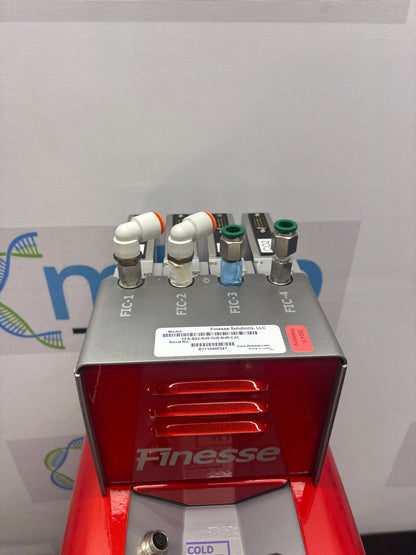 Finesse brand equipment with multiple ports on a white background