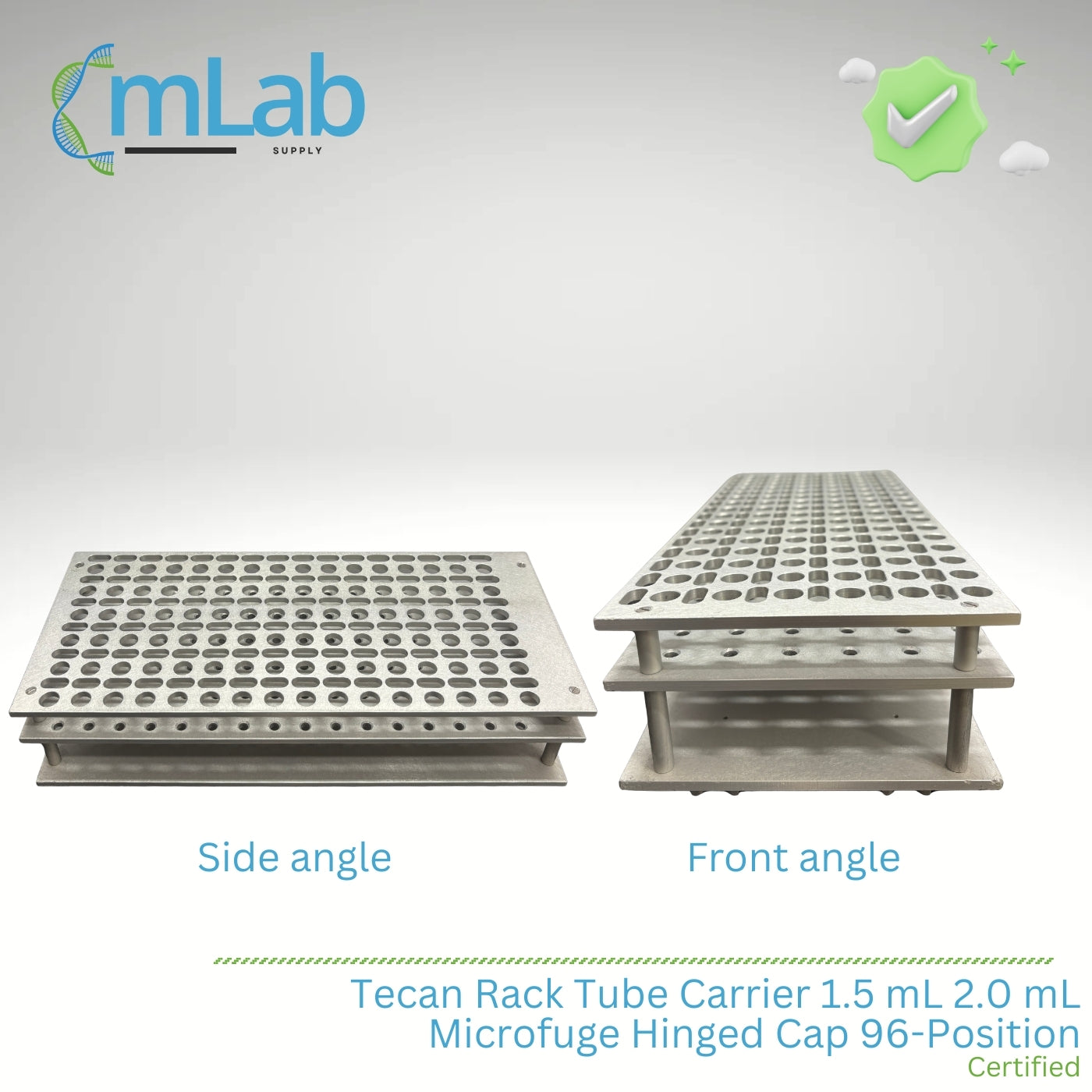 Tecan Rack Tube Carrier 1.5 mL 2.0 mL Microfuge Hinged Cap 96-Position