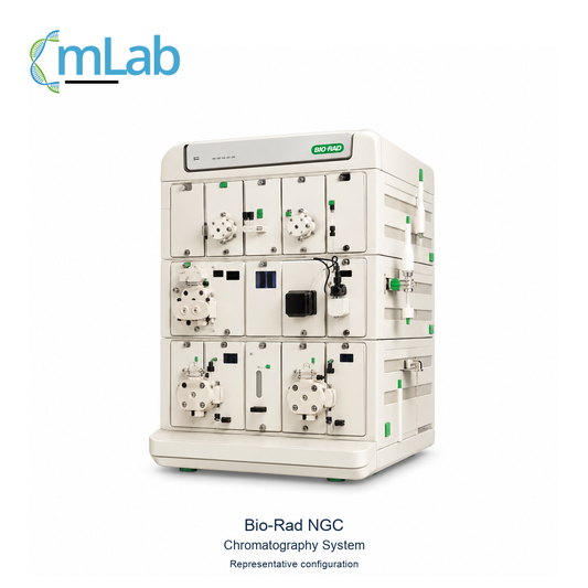 Bio-Rad NGC chromatography system, representative configuration with mLab Supply branding
