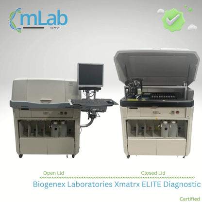 Biogenex Laboratories Xmatrix ELITE Diagnostic system with 'mLab Supply' branding.