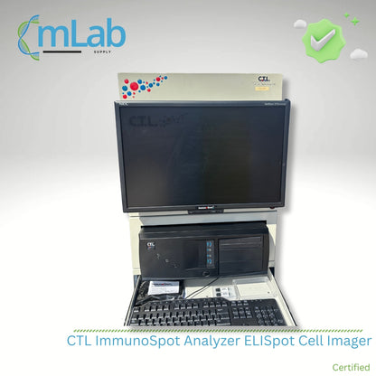 CTL ImmunoSpot Analyzer ELISpot Cell Imager with mLab logo on a white background