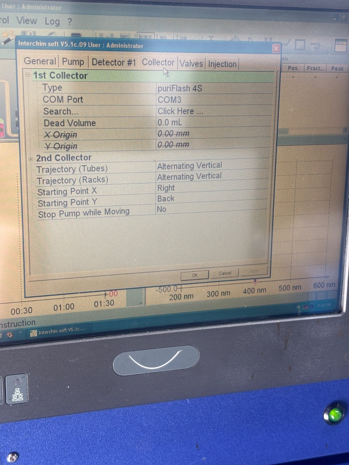 Computer screen displaying a software interface with text and options.