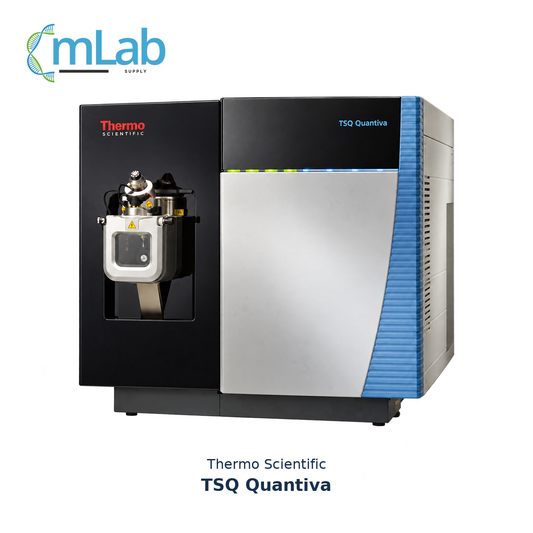 Representative illustration of a Thermo Scientific TSQ Quantiva LC-MS/MS mass spectrometer; configuration and included components require confirmation.